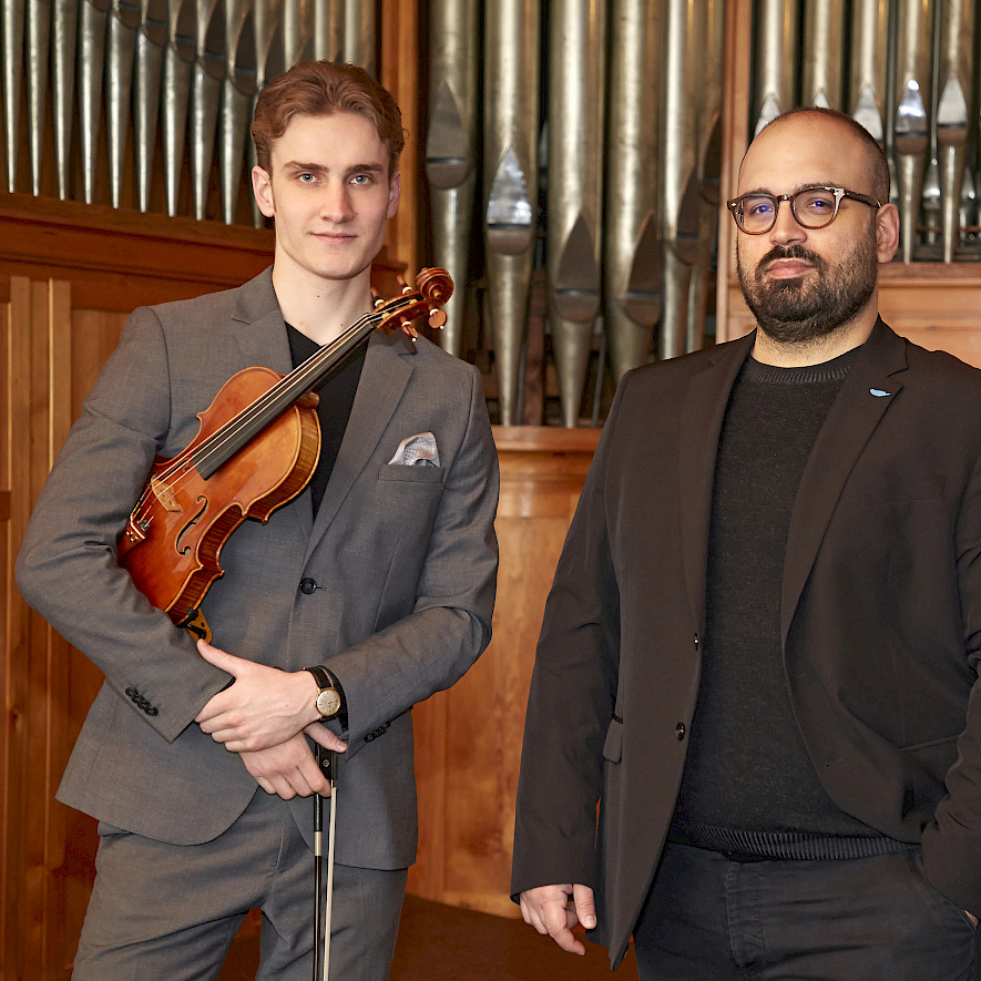 Jannis Roos (vl) und Carlo M. Barile (org) © A. Werkmeister