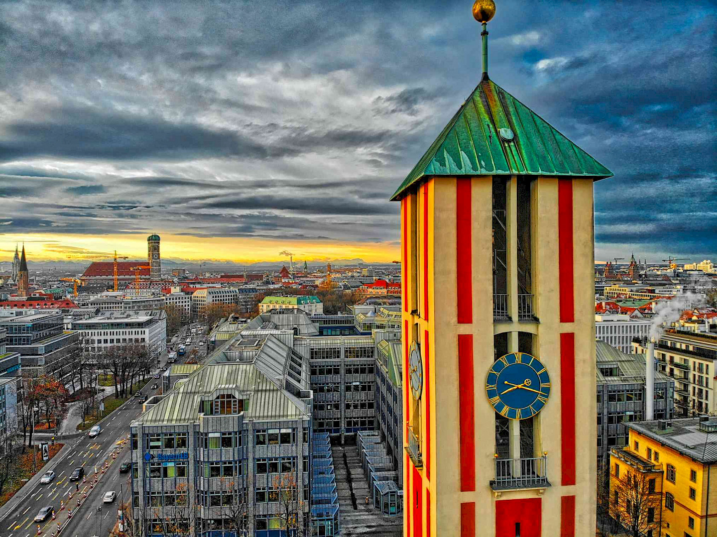 Above the rooftops of Munich