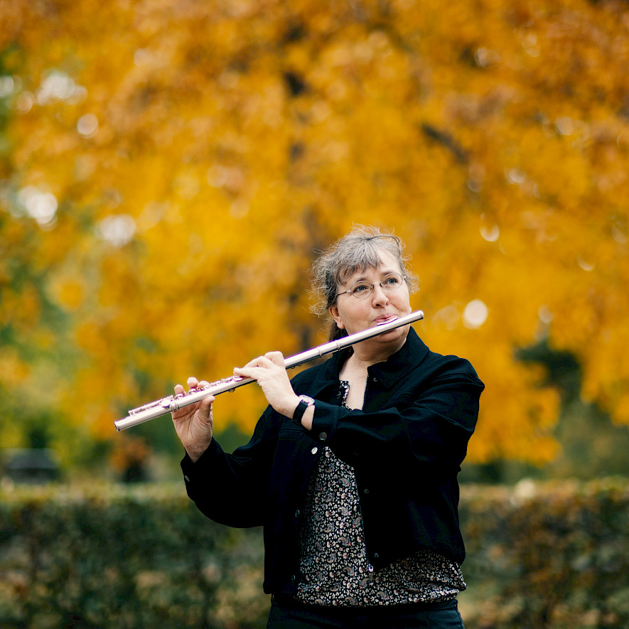 Kathrin Beddig, Flötistin, 2020 © Micha Roth