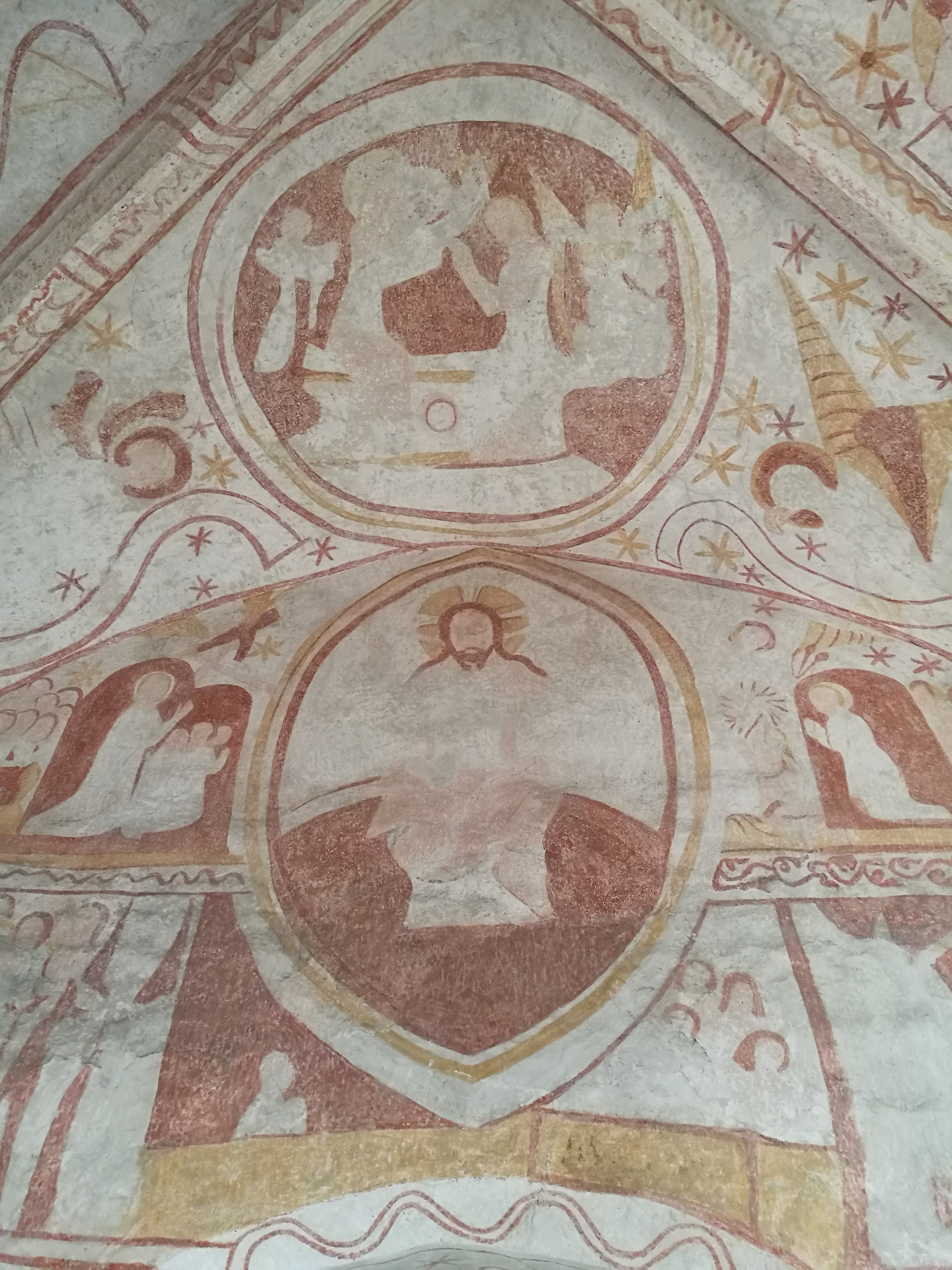 Altarraum St. Georg, romanische Deckenmalerei